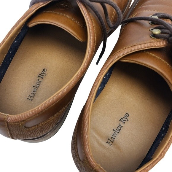 Hawker Rye Porewia Speed Lace Derby Brown Mens Dress Shoe 11 - Picture 5 of 16